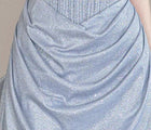 Blue Off-Shoulder Ruched Mermaid Prom Dress - garment detail