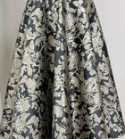Black and Gold Botanical Jacquard Cocktail Dress - garment detail