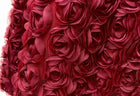 Red Floral-Applique Bow Party Dress - garment detail