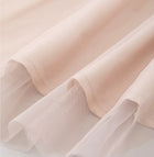 Black and Blush Tulle Evening Maxi Dress - garment detail