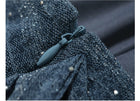 One-Shoulder Embellished Mesh Scarf Maxi Dress - garment detail or back view