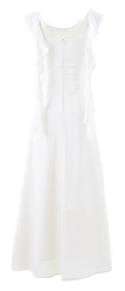 Lace-Trim Satin Mermaid Evening Dress - garment detail