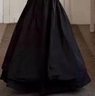 Black Sweetheart Full-Skirt Prom Maxi Dress - garment detail