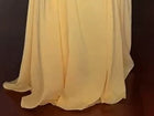Yellow Ruched Strappy Prom Maxi Dress - garment detail