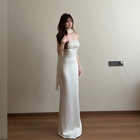 Ivory Embellished Strapless Evening Maxi Dress - Ivory