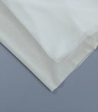 White Off-Shoulder Pleated Evening Maxi Dress - garment detail