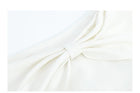 Off-Shoulder Satin Bow Cocktail Midi Dress - garment detail