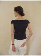 Contrast Color Tencel Cool Breathable Short Sleeve T-Shirt Women Casual Loose Top