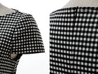 Lace-Waist Houndstooth Pencil Midi Dress - garment detail