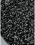Long-Sleeve Sequin Feather-Cuff Midi Dress - garment detail