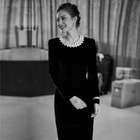 Black Embellished-Neck Velvet Maxi Dress - Black