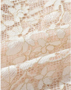 Blush Floral Lace Corset Midi Dress - garment detail