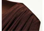 Cowl Neck Ruched Long Sleeve Mini Dress - garment detail or back view