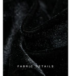 Contrast Collar Velvet Slit Maxi Dress - garment detail or back view