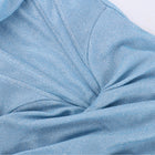 Blue Cowl-Neck Ruched Strap Maxi Dress - garment detail