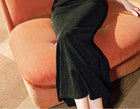 Embellished Metallic Sleeveless Mermaid Maxi Dress - garment detail or back view