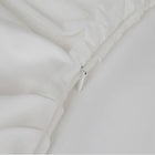 White Mesh-Panel Fitted Evening Maxi Dress - garment detail