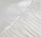 Satin Scarf-Halter Pleated Evening Maxi Dress - garment detail