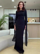 Women's Sequin Evening Dress - Black