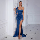 Women's Off-Shoulder High-Slit Maxi Evening Dress