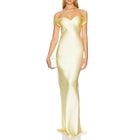 Women's Satin Off-Shoulder Mermaid Evening Gown