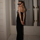 Women's Strapless Bandage Maxi Evening Dress
