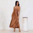 Women's Spaghetti-Strap Mermaid Maxi Evening Dress with Open Back