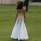 Color-Block Slit Maxi Dress