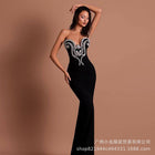 Women's Strapless Bandage Evening Dress