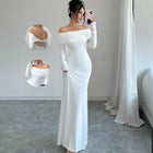 Women's Ruched Bodycon Maxi Evening Dress