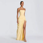 Women's Strapless Evening Dress with Open Back