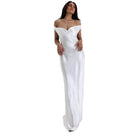 Women's Satin Off-Shoulder Mermaid Evening Gown