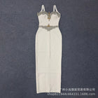 Women's Spaghetti-Strap Bandage Evening Dress - White