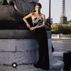 Women's Strapless Bandage Maxi Evening Dress