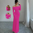 Women's Off-Shoulder Ruched Bodycon Maxi Dress