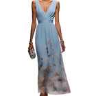 Women's V-Neck Sleeveless Evening Dress