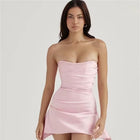 Women's Strapless Evening Dress with Open Back