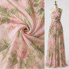 Floral Chiffon High-Waist Maxi Dress