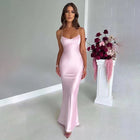 Women's Spaghetti-Strap Satin Evening Dress