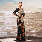 Women's V-Neck Long-Sleeve Sequin Mermaid Evening Dress