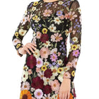 Floral Appliqué Bodycon Party Dress