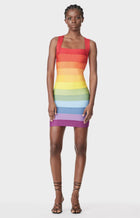 Women's Spaghetti-Strap Bandage Ombre Mini Cocktail Dress