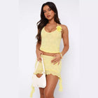 Lace-Panel Backless Maxi Dress