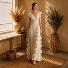 Women's V-Neck Maxi Evening Dress