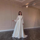 Women's White Double-Layer Chiffon Ball Gown