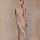 Women's Deep V-Neck Sequin Mini Cocktail Dress