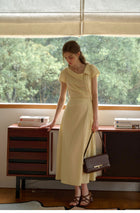 Women's Button-Front Midi Dress | French Style Fitted Dress with Adjustable Belt