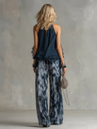 Elise | Elegant and lightweight suit with fluid top and wide pants