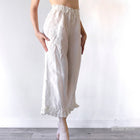 Plus Size Linen Culottes: Ruffle Waist Wide Leg Pants