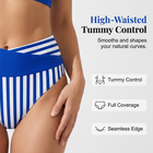 🏖️Summer Hot Sale !!⚡50K+ SOLD!🌞🌊Two-Piece Color Block & Stripe Bikini Swimsuit